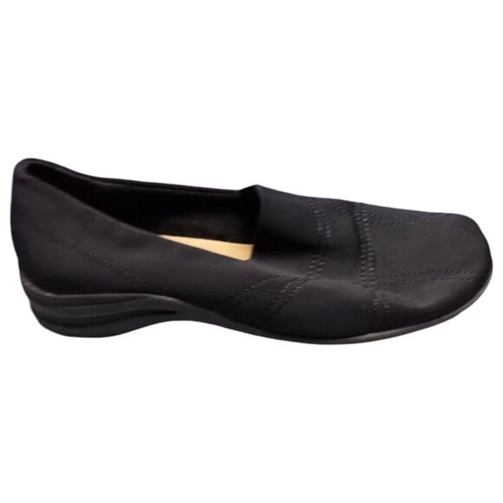 Judith Comfort Shoes Womens Size 10M Black Fabric Comfort Adjustable Slip On